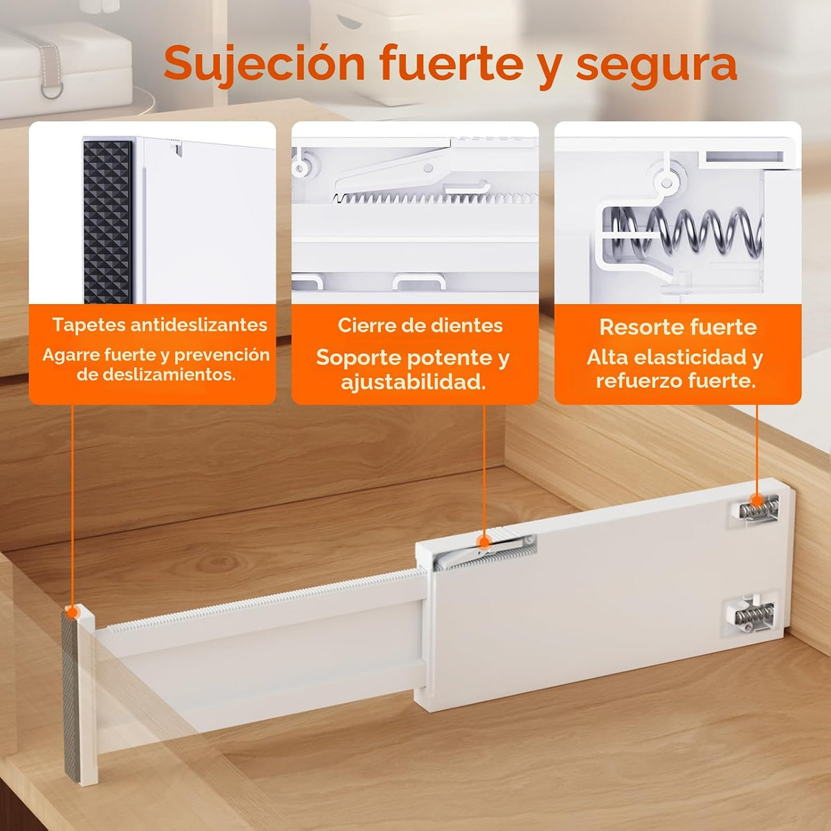 Lifewit Divisor de cajones de 4 pulgadas de alto, organizador de cajones