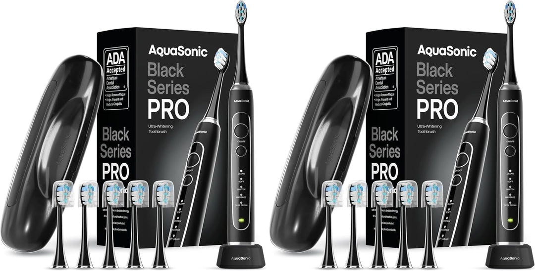 Aquasonic Black Series PRO - Cepillo de dientes eléctrico ultrablan...