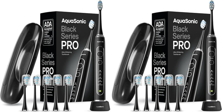 Aquasonic Black Series PRO - Cepillo de dientes eléctrico ultrablan...