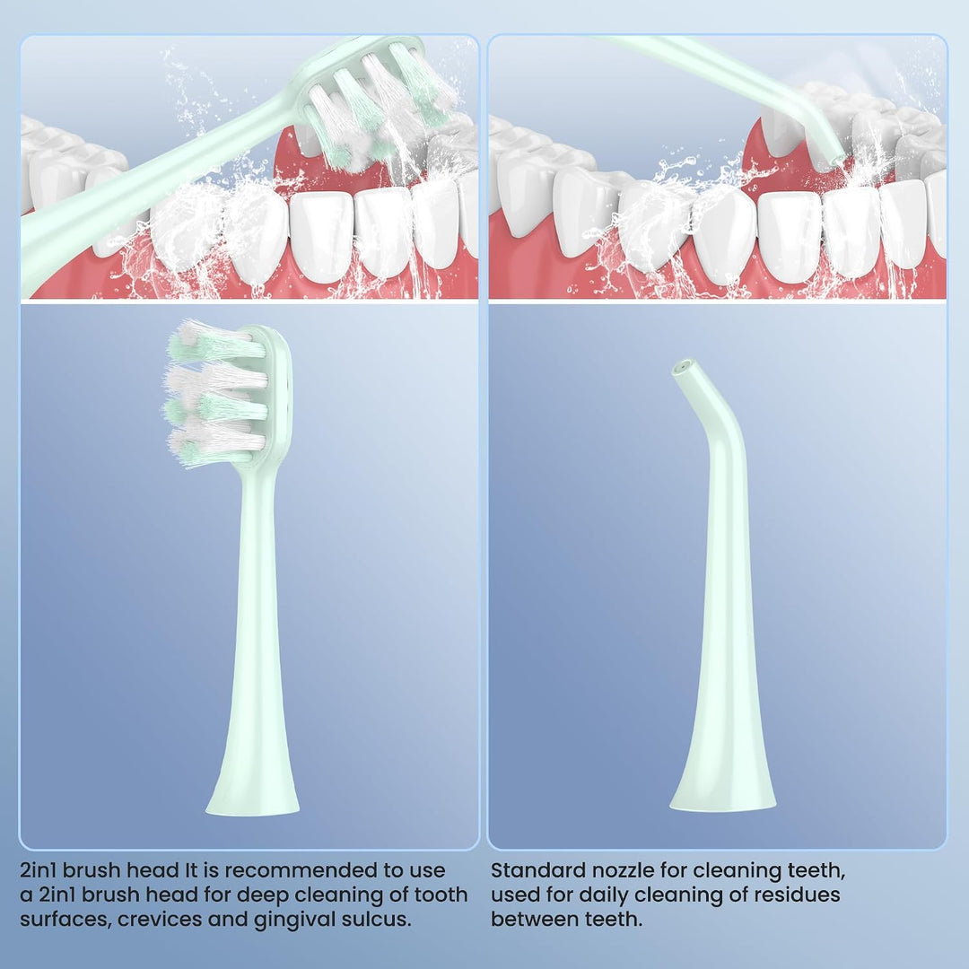 Cepillo de dientes eléctrico con hilo dental de agua, kit de limpie...