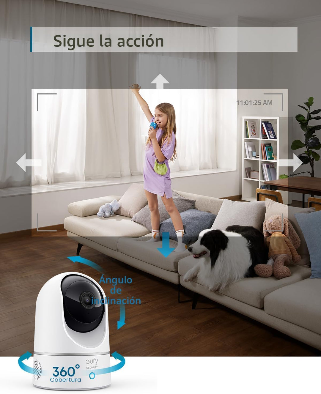 eufy Security Cámara Interior E220, cámara para seguridad del hogar...