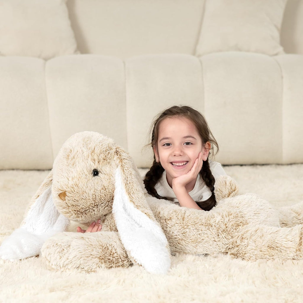 Peluche de conejo gigante de 31 pulgadas, juguete de peluche grande