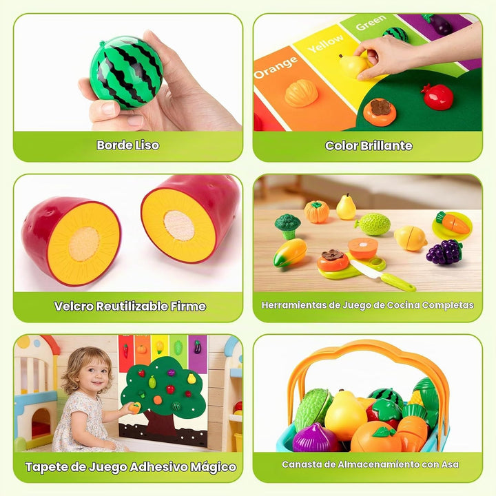 CYYSFIVQZ Juego de comida para niños con cubos de clasificación de...