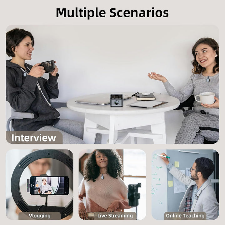 TXTUNE Micrófono Lavalier inalámbrico para iPhone 15\/16\/Android,...