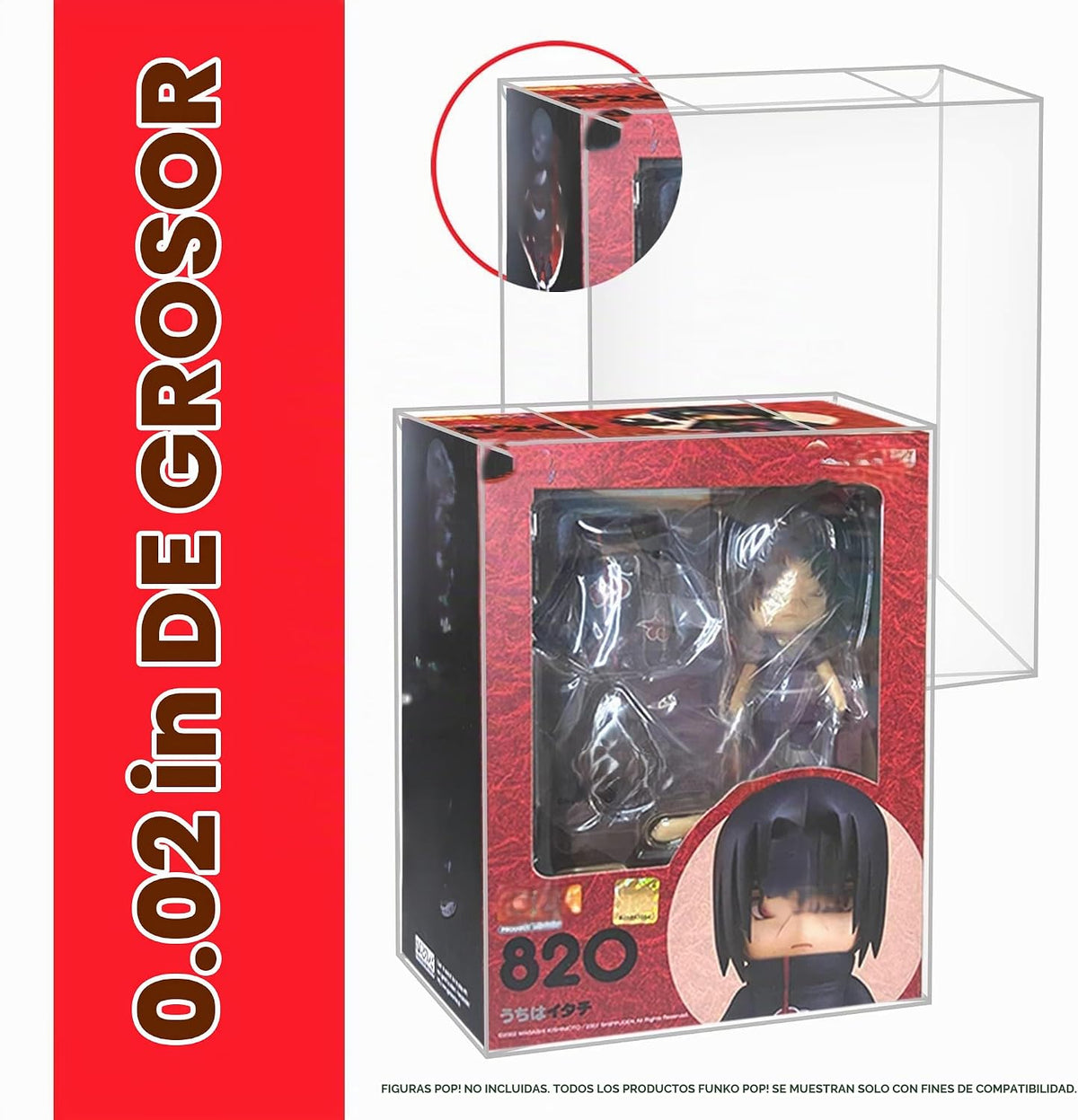 EVORETRO Funda protectora para figuras de acción de Nendoroid – Protector de caja de plástico transparente para buena sonrisa, Hololive, Jujutsu Kaisen, figuras de Kirby – Vitrina coleccionable a prueba de polvo para coleccionistas
