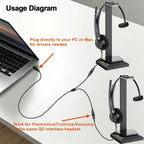 Cable divisor en Y de entrenamiento USB compatible con auriculares QD de