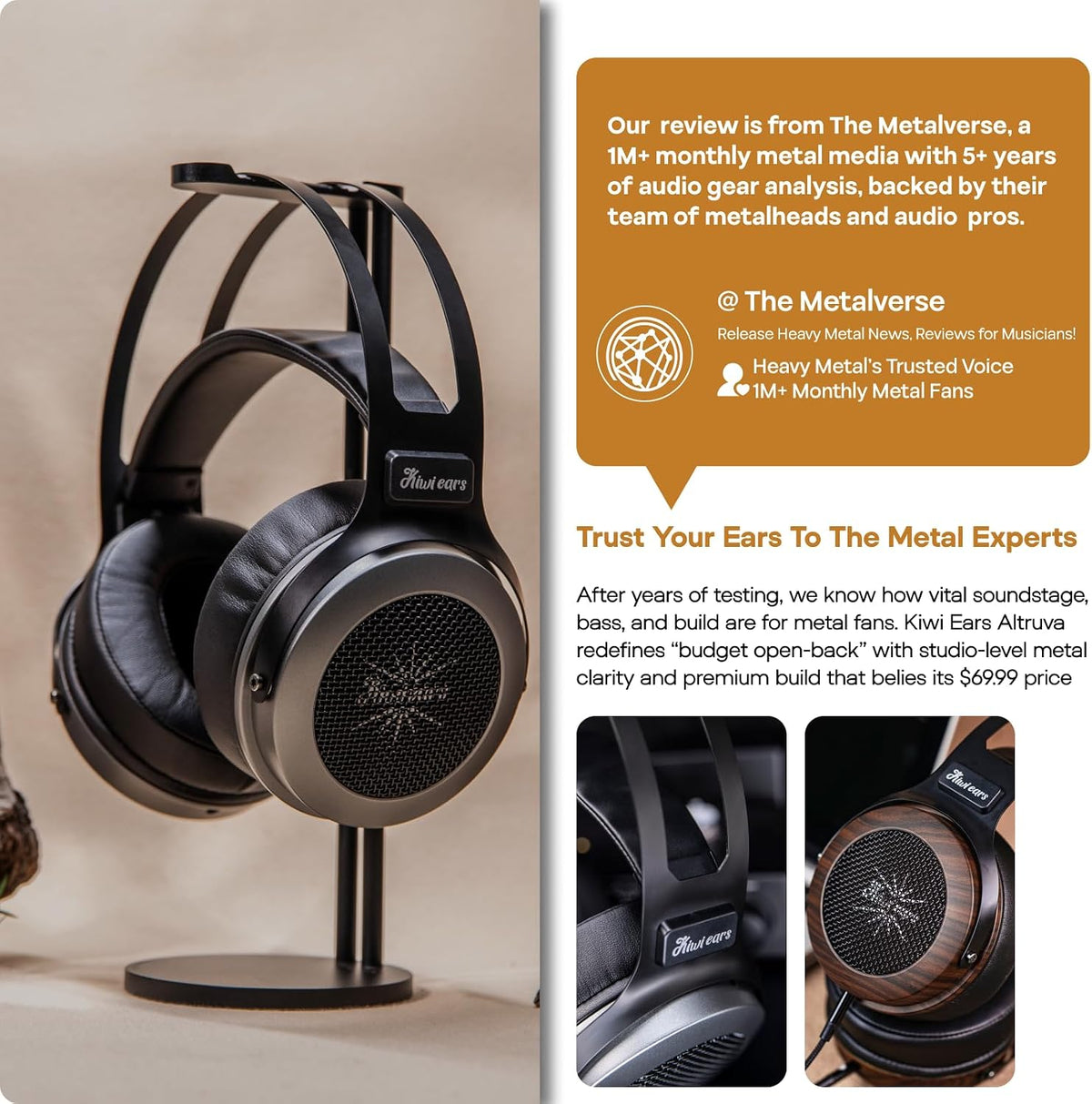Linsoul Kiwi Ears Altruva Hi-Fi Auriculares de monitoreo dinámico de