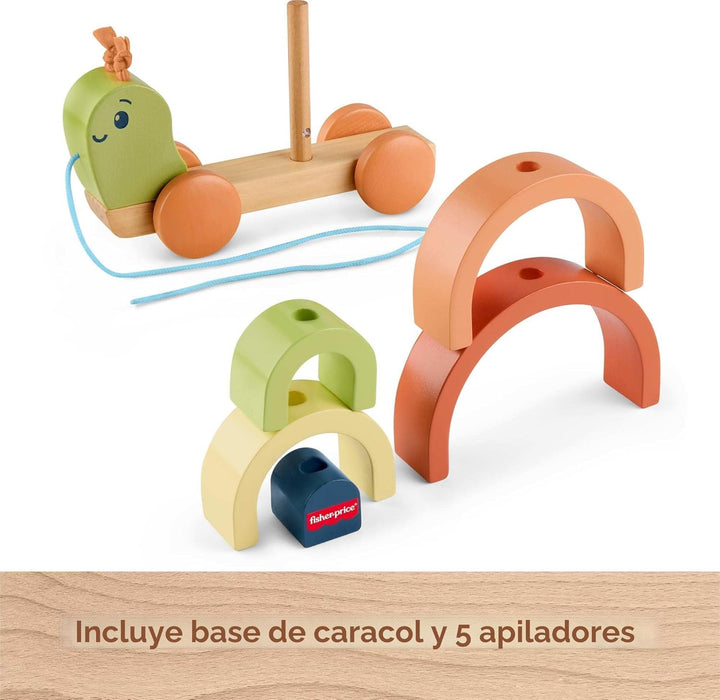 Fisher-Price Juguete de madera para niños pequeños caracol