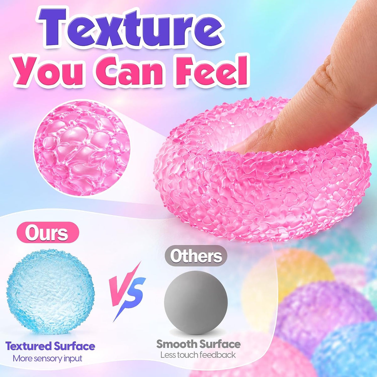 24 Pack de Pelotas Antiestrés Mini para Niños: 1.53'' Juguetes Fidget Esponjosos en Lote