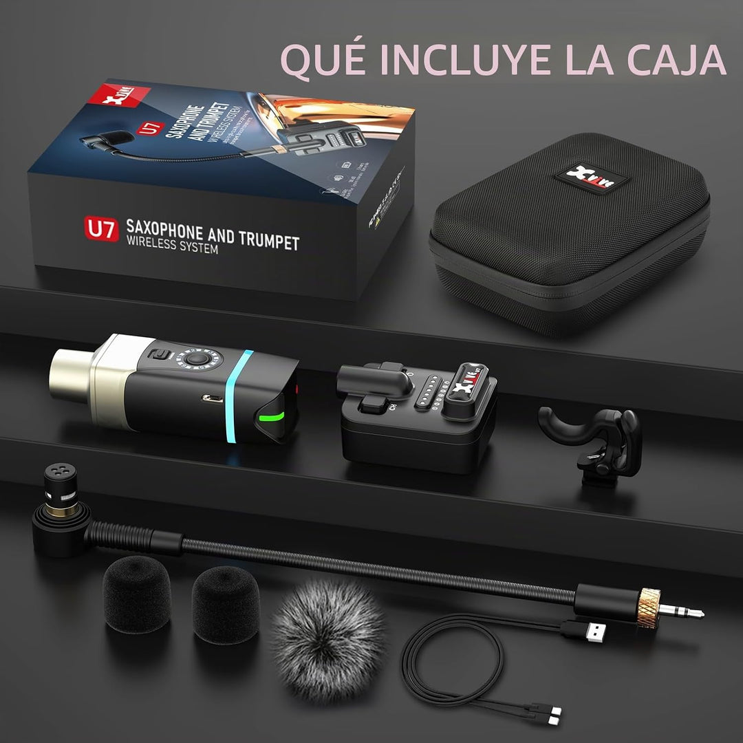Xvive U7 Sistema Inalámbrico para Saxofón y Trompeta con Transmisor...
