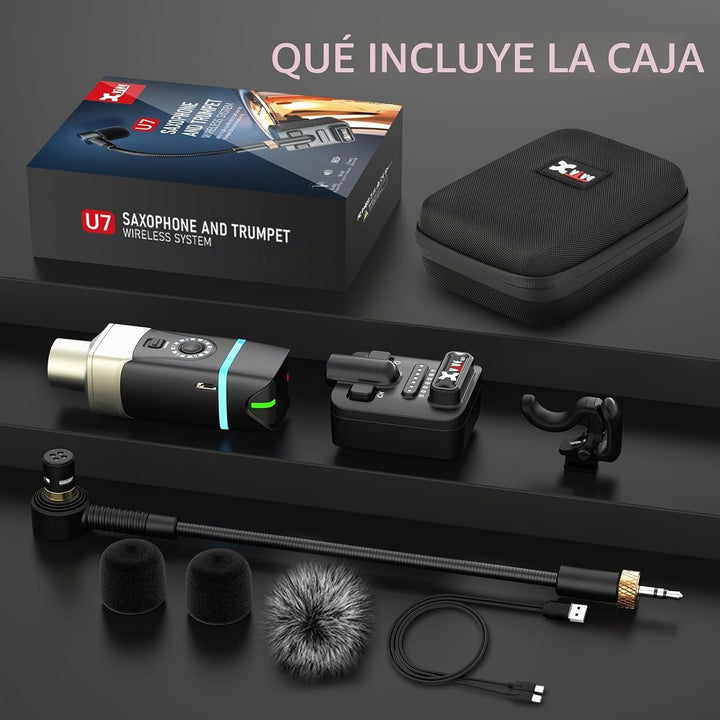 Xvive U7 Sistema Inalámbrico para Saxofón y Trompeta con Transmisor...