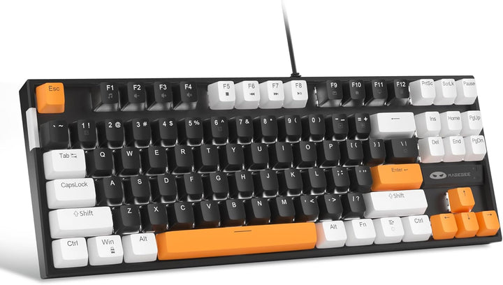 MageGee Teclado mecánico 75% para juegos, interruptor marrón, retro...