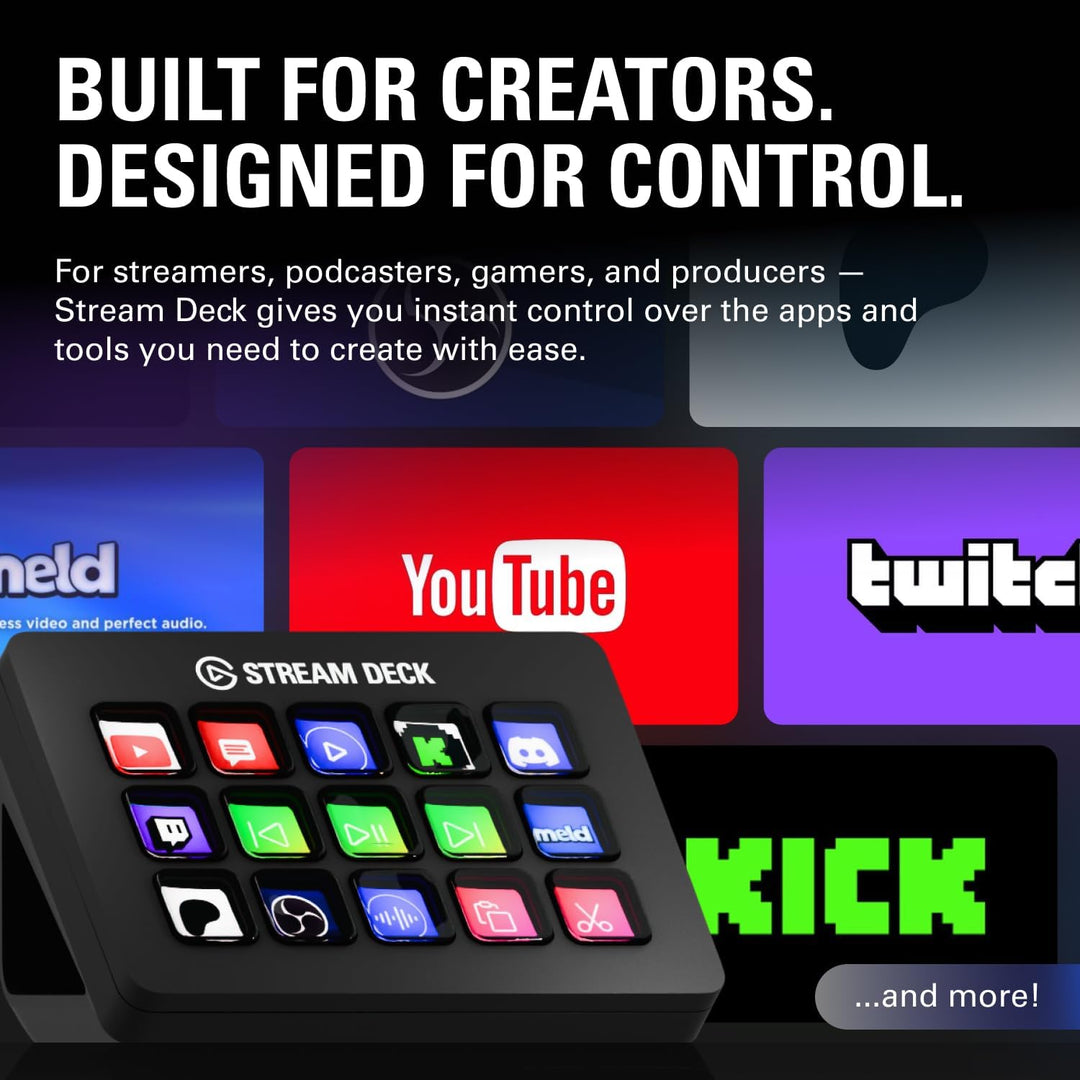 Elgato Stream Deck MK.2 \u2013 Controlador de estudio, 15 teclas ma...