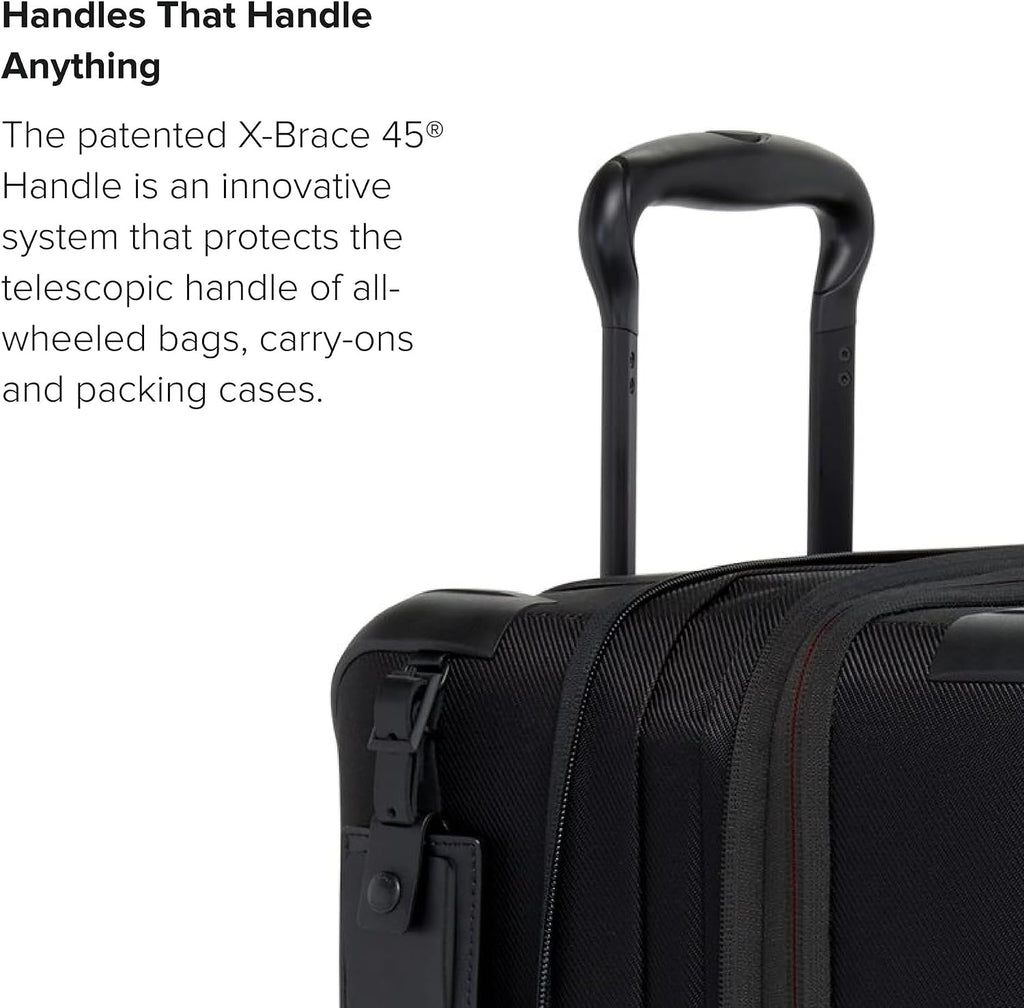 TUMI Aerotour - Maleta de mano grande expandible con 4 ruedas, 21.75 pulgadas, color negro