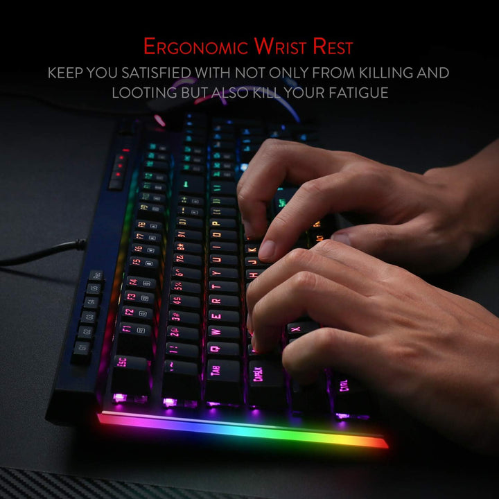 Redragon K580 VATA RGB LED - Teclado mecánico para juegos con retro...