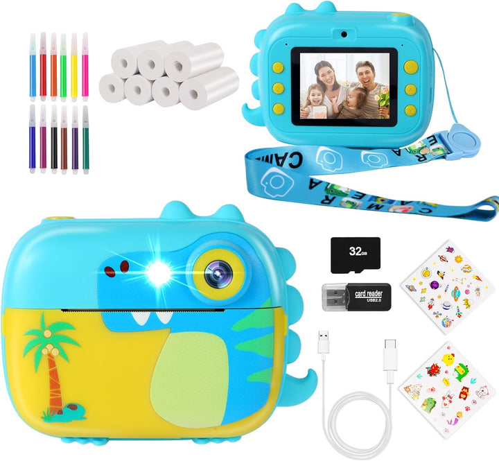 Cámara de impresión instantánea para niños, juguetes de cámara digi...