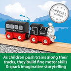 BRIO World Special Edition Train 2026 - Tren de vapor de madera de edición limitada de 2 piezas, diseño coleccionable, funciona con todos los juegos de ferrocarriles del mundo, niños a partir de 3