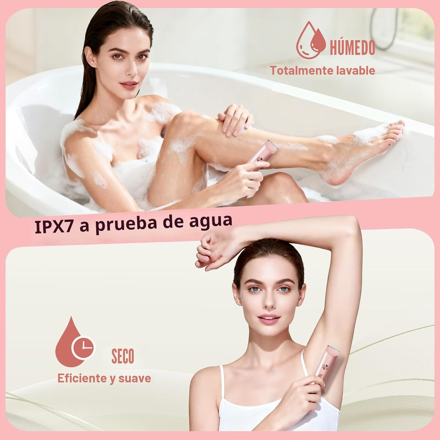 Recortadora de bikini para mujeres 2 en 1, depiladoras de alta pote...