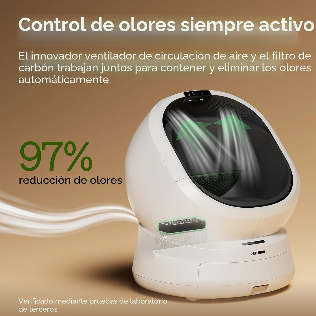 PETLIBRO Automatic Litter Box con AI-Camera Waste Analysis, Auto Odor-Control Self Cleaning Litter Box, Large Open-Top Luma Smart Litterbox con Multi-Cats Recognition, Usage Tracking, Safety Sensors