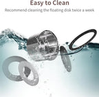 Tazón de agua para perros de 6.5 L, sin derrames, 1.6 galones, tazón de agua de acero inoxidable para perros, gran capacidad, sin salpicaduras, comedero lento con alfombrilla antideslizante para bebedores desordenados, 6.5 L+2 filtros