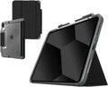 STM Dux Plus para iPad/10ª generación: ultra protectora, duradera, ligera con parte trasera transparente, soporte para lápiz Apple, cubierta de encendido/apagado de ahorro de batería, color negro