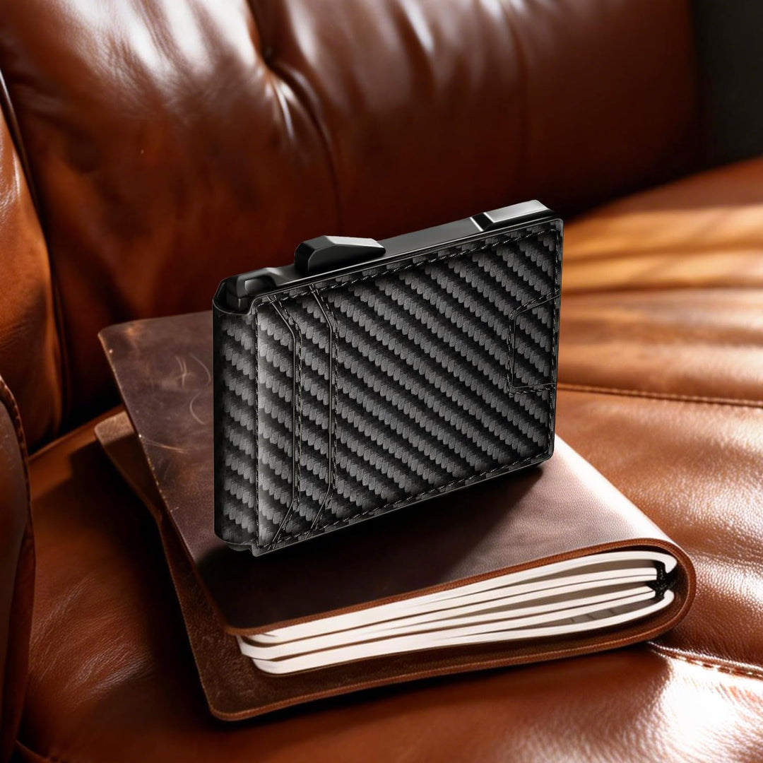 RUNBOX Cartera minimalista para hombre con capacidad para 14 tarjet...