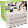 Arcilla seca al aire prémium para niños, arcilla natural para modelar, 3.3 libras, suministros de arte y manualidades para aulas escolares, regalo de juguete para niños, para Navidad, color blanco