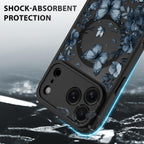 OOK Funda de teléfono floral con mariposas negras hecha para iPhone 18 Pro