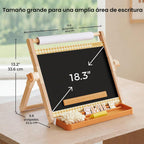 Tiny Land Caballete de Escritorio para Niños, Pizarra Magnética de Dibujo de 5 Niveles