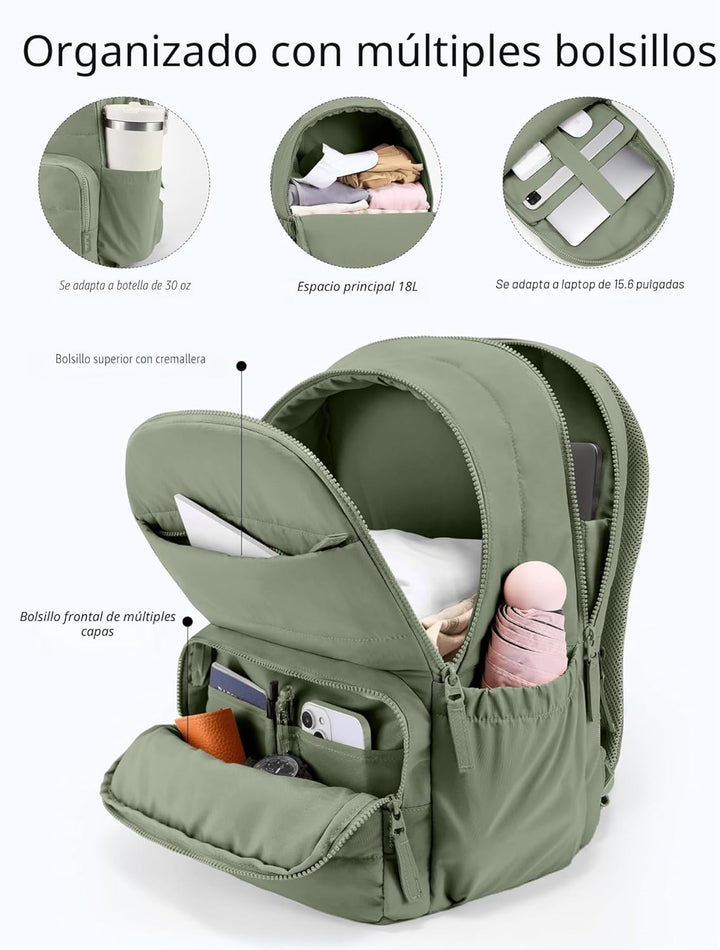 Uselike Mochila de viaje para mujeres, mochila para laptop de 40 cm...