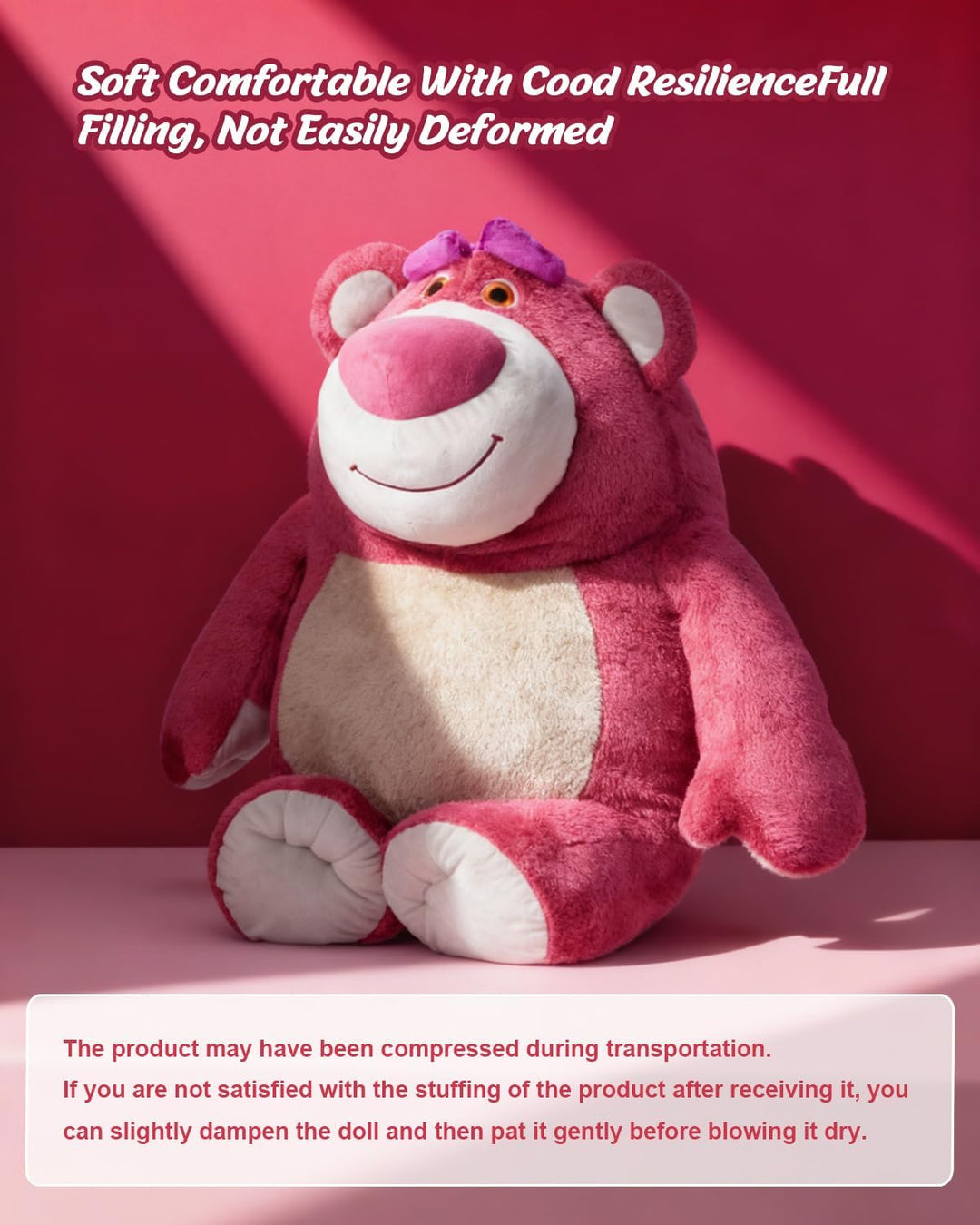 MINISO Juguete de peluche sentado de la colección Lotso de Disney,...
