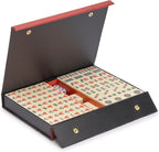 Yellow Mountain Imports - Juego de mahjong chino de tamaño pequeño, "Rogue Classic" con 146 azulejos de color marfil, funda de vinilo, indicador de viento y dados, solo para juego de estilo chino []
