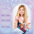 Disney Frozen - Reloj analógico Time Teacher para niños con bisel de acero inoxidable y correa de nailon