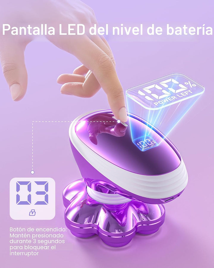 Maquinillas de afeitar eléctricas 5 en 1 para mujer, cabeza magnéti...