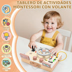 Joyreal Montessori - Tabla de actividades para niños pequeños, juguetes Montessori para 1, 2, 3 años
