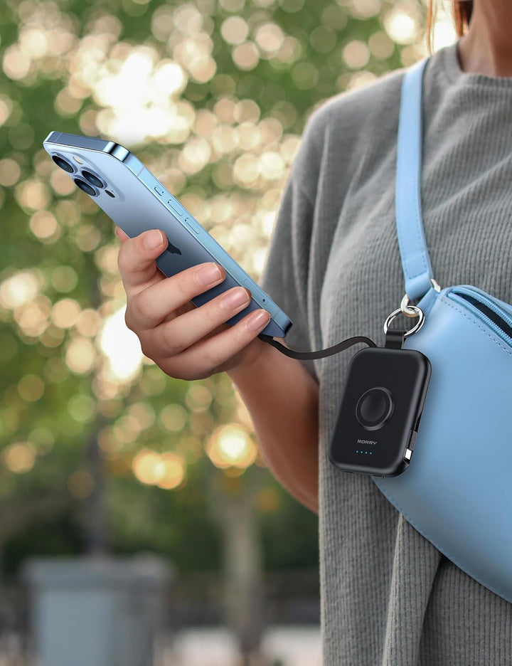 RORRY Cargador portátil, batería externa portátil de 5000 mAh con c...