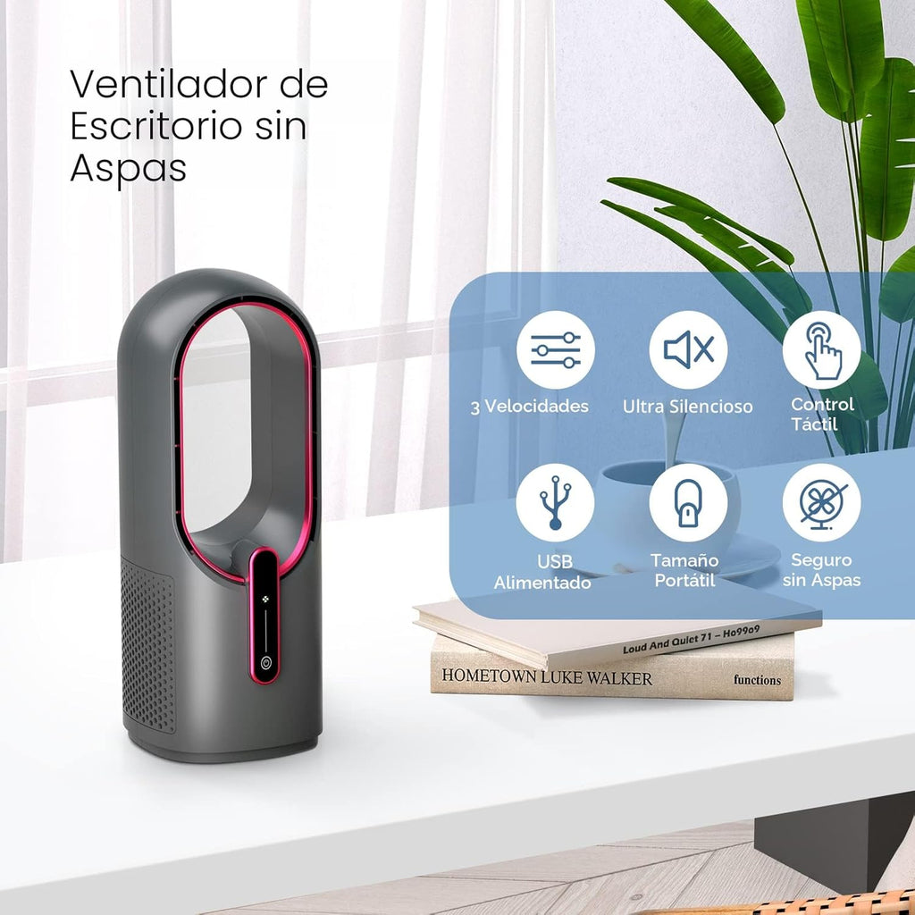 KONSIDEN Ventilador de escritorio sin aspas, ventilador de oficina...