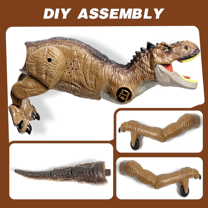 Sunrad - Juguetes de dinosaurio con control remoto para niños de 3...