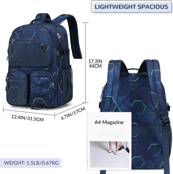 Lohol Mochila resistente al agua con múltiples bolsillos para viaje...