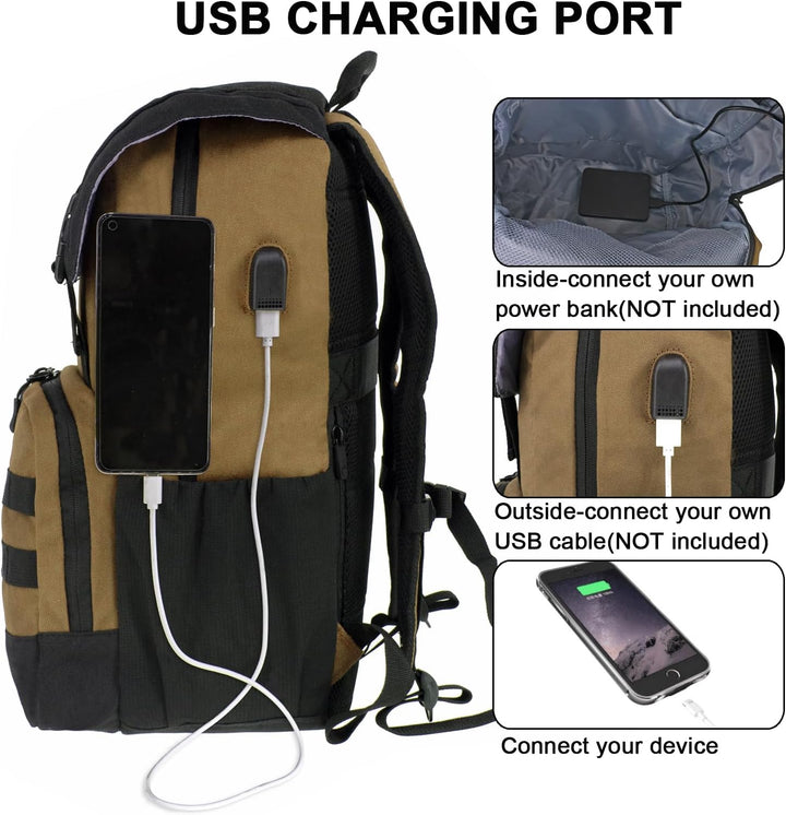 WOLT Mochila para laptop con puerto de carga USB para portátiles de...