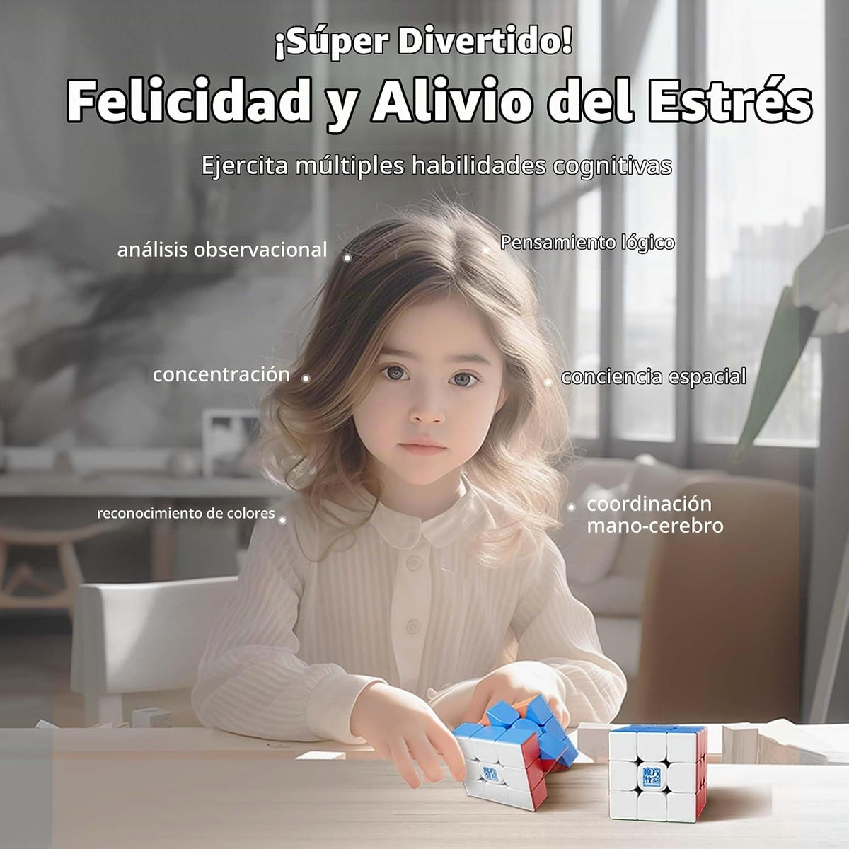 Moyu Meilong - Juego de cubos educativos de 2 x 2, 3 x 3, 4 x 4, 5 x 5, 6 x 6, 7 x 7, cubo moyu, sin calcomanías, paquete de 6 unidades