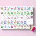 American Mahjong - Juego de azulejos de Mahjong, 160 rosas rosas de 4 capas con 4 dados con bolsa, caja de almacenamiento lista para regalo, juego de azulejos de Mahjong americano, juego de mahjong