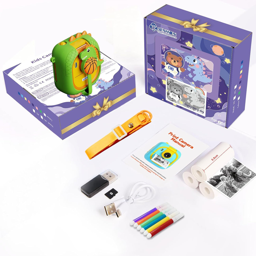 Cámara para niños con impresión instantánea para niñas y niños, 108...