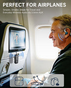 Adaptador de audio Bluetooth LE para avión y transmisor Auracast para