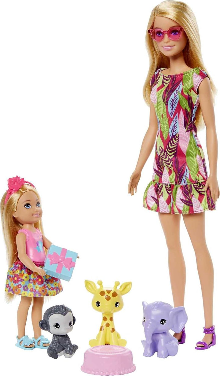 Barbie y Chelsea The Lost Birthday Playset Chelsea Dolls, 3 mascota...