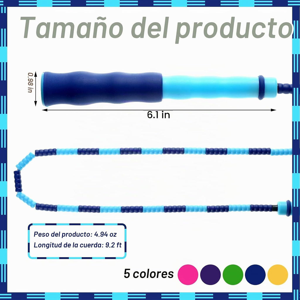 Yunsailing Cuerdas de salto, cuerda ajustable con cuentas de 9.2 pies