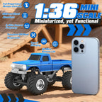 [2026 Upgrade 1/36 Mini RC Crawler, 4WD Micro Off Road Truck