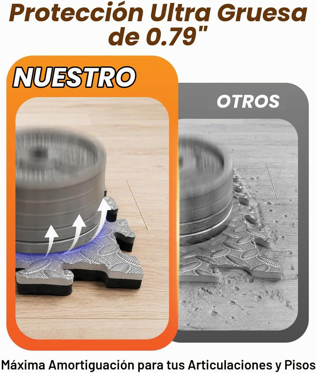 AIRHOP Alfombrillas de espuma EVA de alta densidad mejoradas de 0.79 pulgadas, extra gruesas, 48 pies cuadrados, 12 piezas grandes entrelazadas (24 x 24 pulgadas) para gimnasio en casa