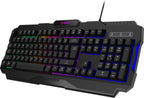 msi Forge GK100 US - Teclado de membrana, RGB, ergonómico, anti-fan...