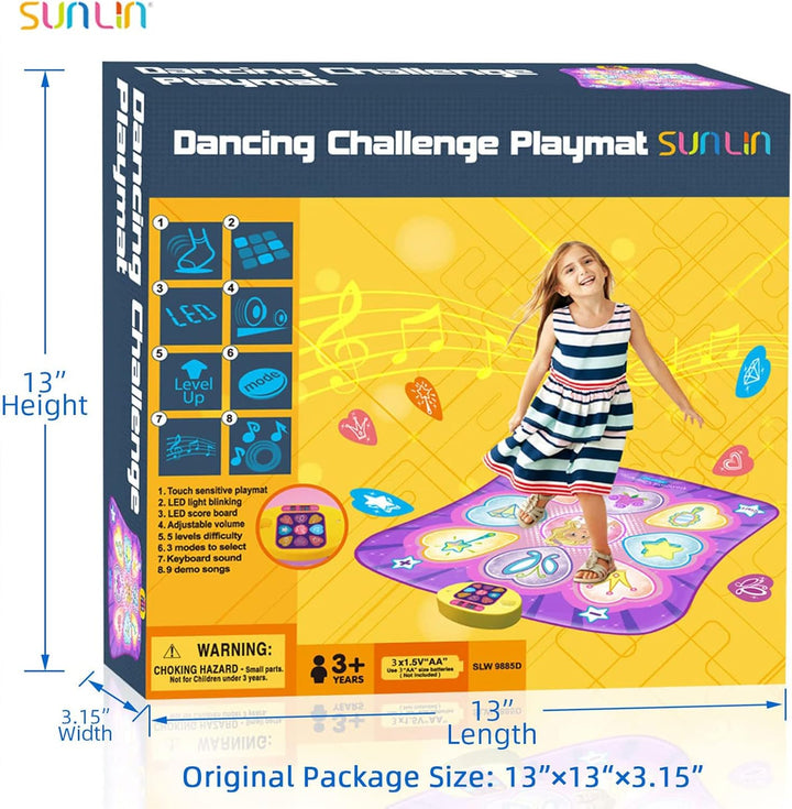 SUNLIN - Alfombra de baile para niñas de 3 a 10 años | Alfombrilla...